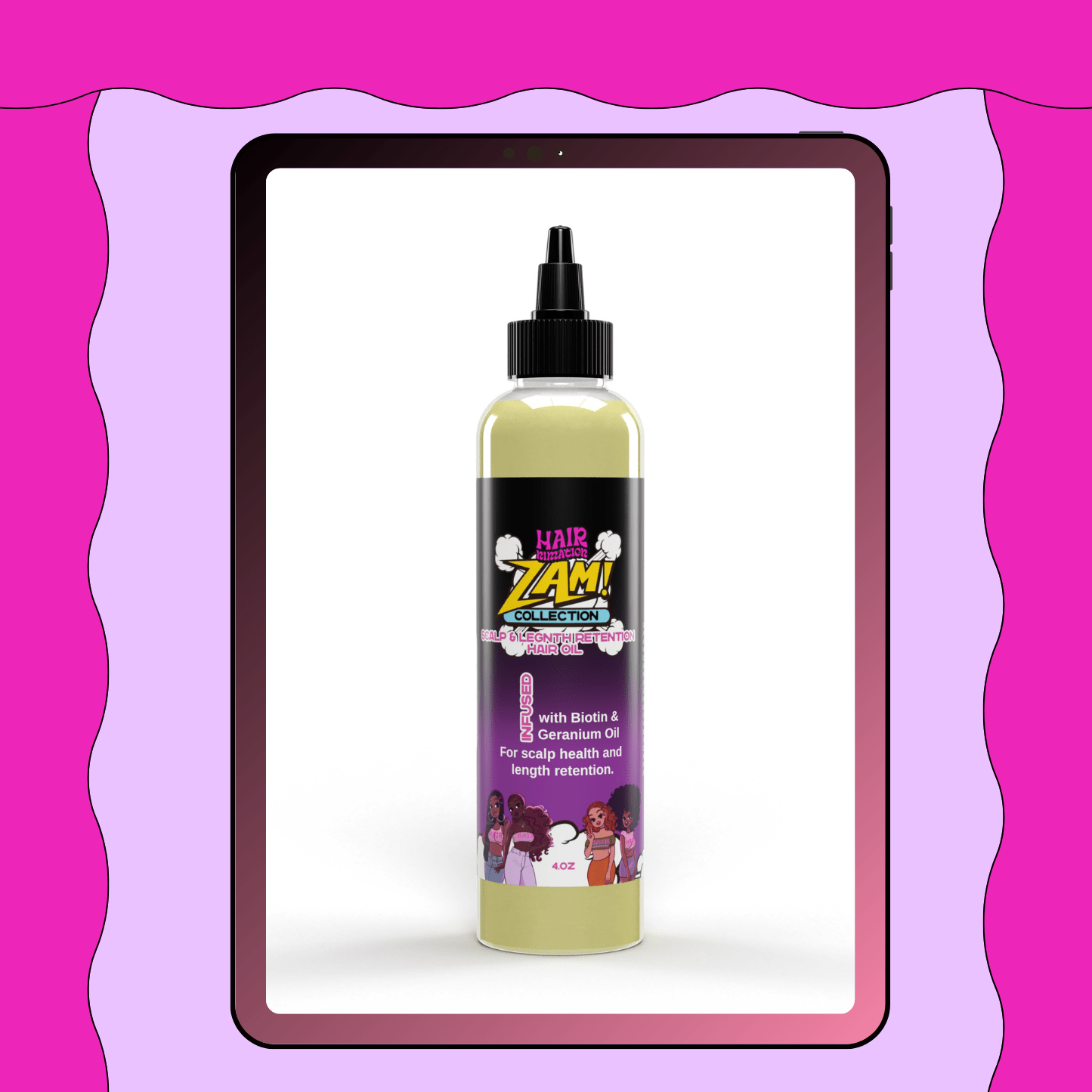 The ZAM Effect! Scalp & Length Retention Hair Oil - 4oz - HairNimation Hair Oil